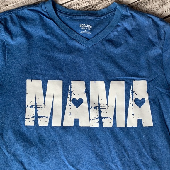 MaMa V beck Mossimo Distressed Heather Look T-Shirt Small - Picture 2 of 2